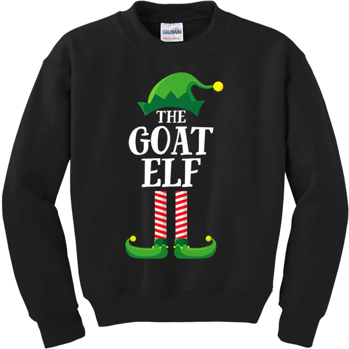 Goat Elf Matching Family Group Christmas Party Kids Sweatshirt