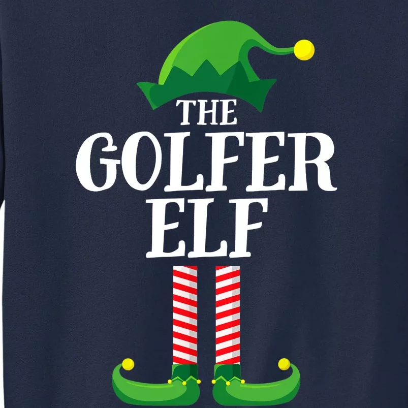 Golfer Elf Matching Family Group Christmas Party Tall Sweatshirt