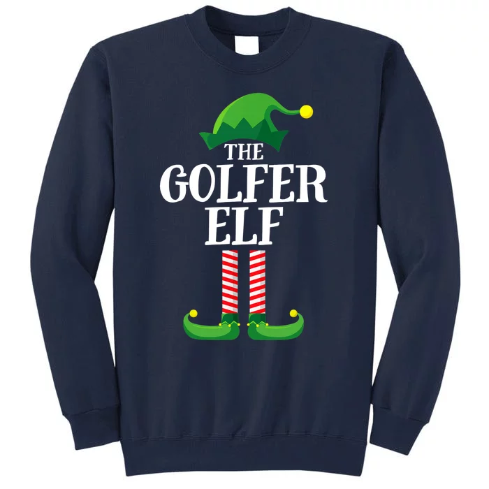 Golfer Elf Matching Family Group Christmas Party Tall Sweatshirt