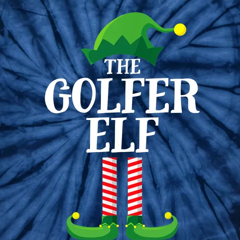 Golfer Elf Matching Family Group Christmas Party Tie-Dye T-Shirt