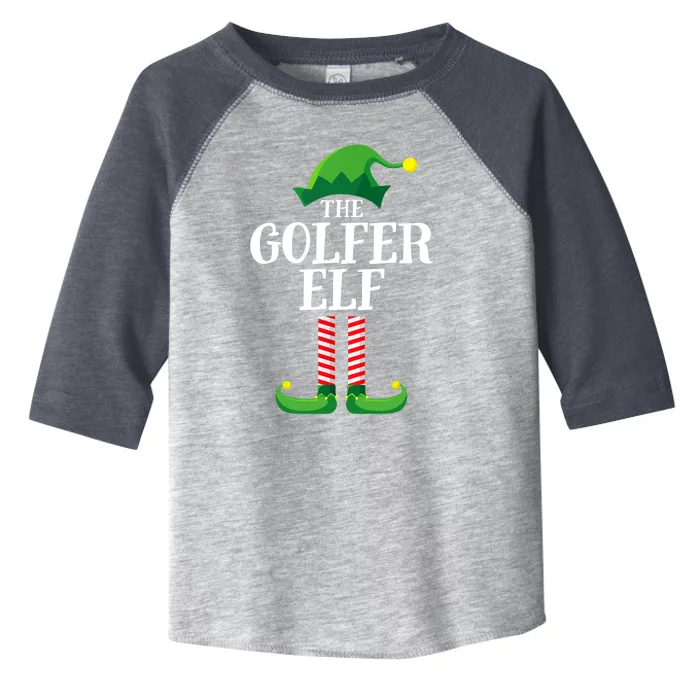 Golfer Elf Matching Family Group Christmas Party Toddler Fine Jersey T-Shirt