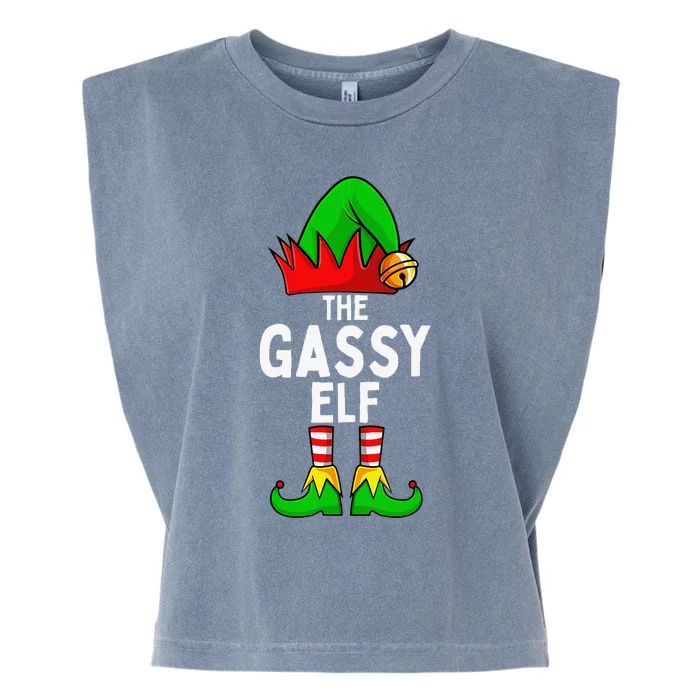 Gassy Elf Matching Family Christmas Garment-Dyed Women's Muscle Tee