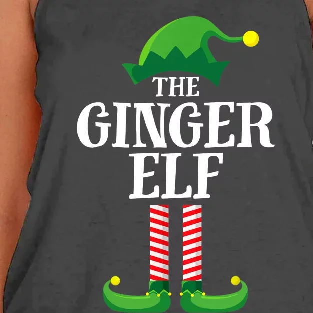 Ginger Elf Matching Family Group Christmas Party Women's Knotted Racerback Tank