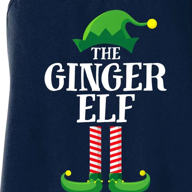 Ginger Elf Matching Family Group Christmas Party Women's Racerback Tank