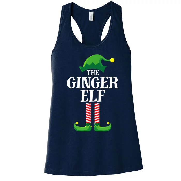 Ginger Elf Matching Family Group Christmas Party Women's Racerback Tank