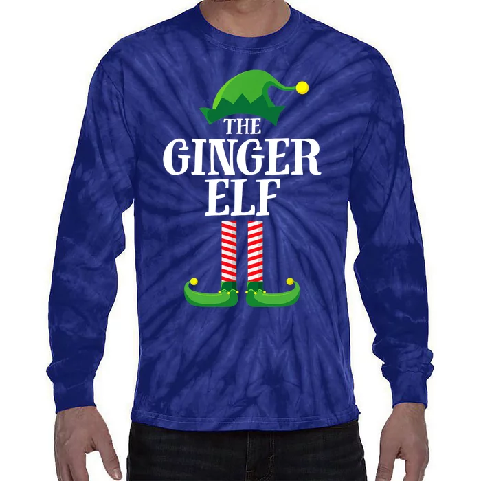 Ginger Elf Matching Family Group Christmas Party Tie-Dye Long Sleeve Shirt