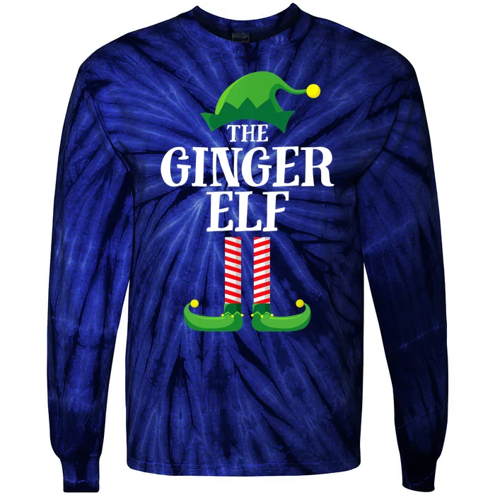 Ginger Elf Matching Family Group Christmas Party Tie-Dye Long Sleeve Shirt