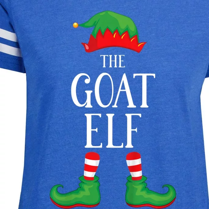 Goat Elf Matching Group Xmas Funny Family Christmas Enza Ladies Jersey Football T-Shirt