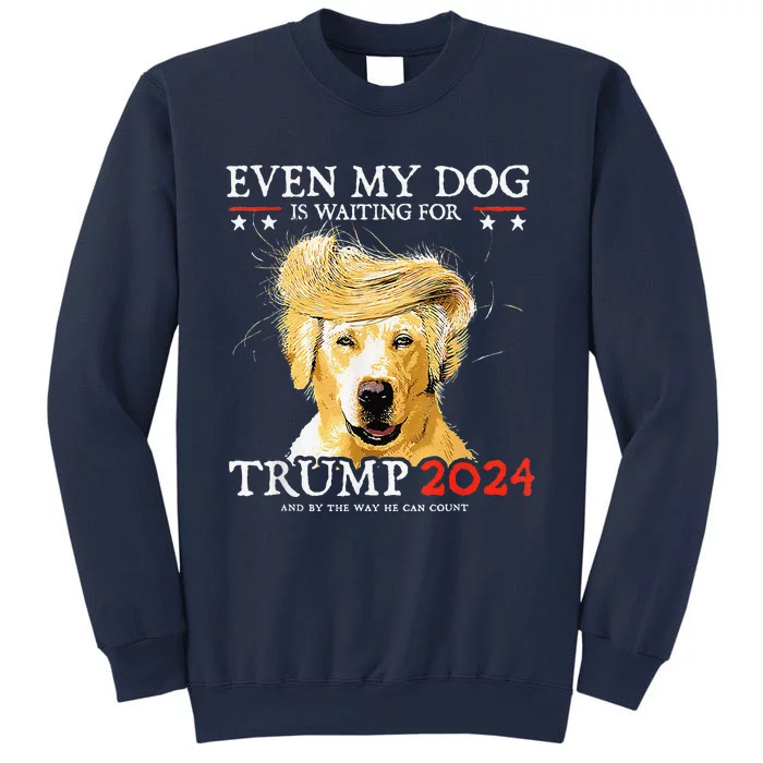 Groovy Even My Dog Is Waiting For Trump 2024 Funny Dog Sweatshirt