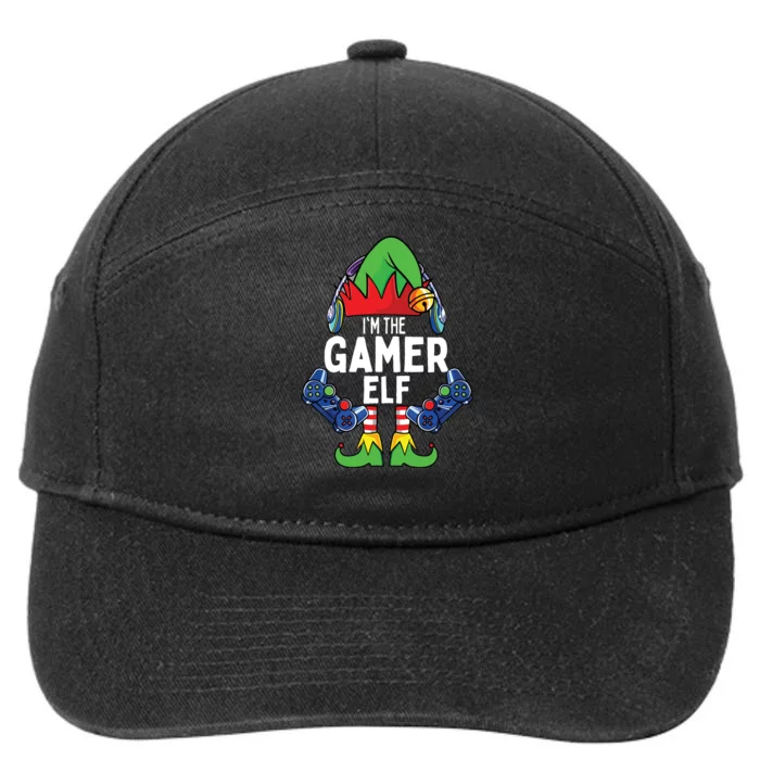 Gamer Elf Matching Family Christmas 7-Panel Snapback Hat