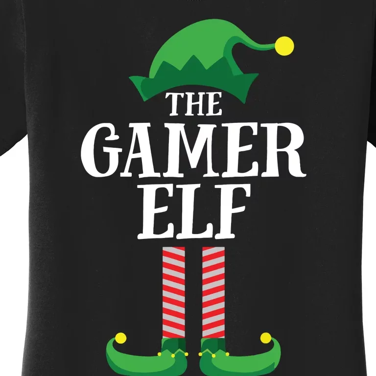 Gamer Elf Matching Family Group Christmas Party Women's T-Shirt