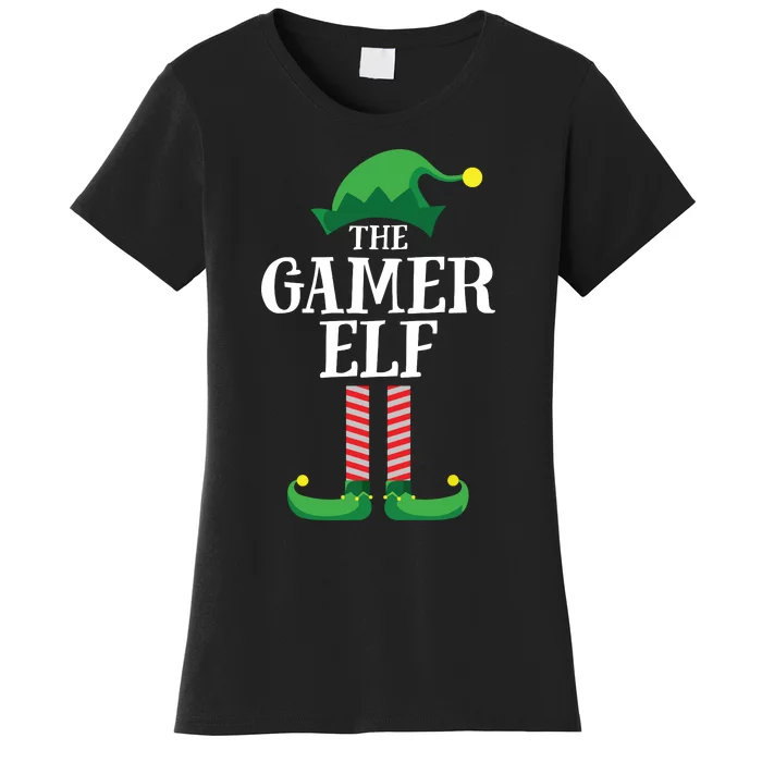 Gamer Elf Matching Family Group Christmas Party Women's T-Shirt