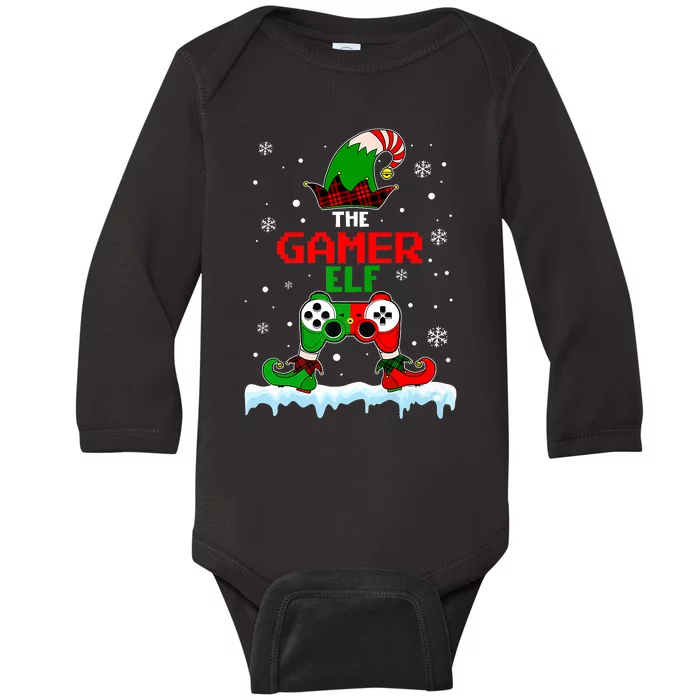 Gamer Elf Matching Family Christmas Funny I'm The Gaming Elf Premium Baby Long Sleeve Bodysuit