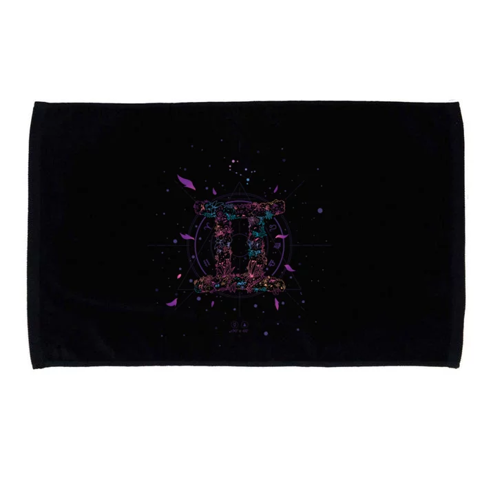 Gemeni Floral Zodiac Microfiber Hand Towel