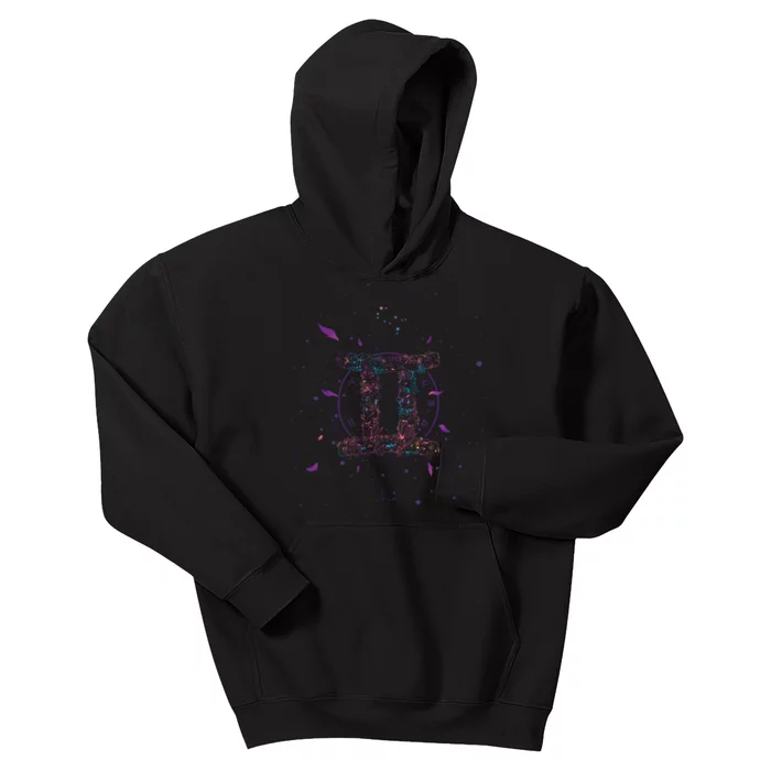 Gemeni Floral Zodiac Kids Hoodie