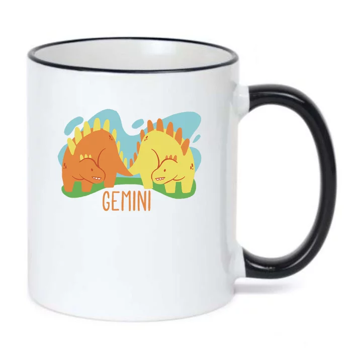 Gemini Dinosaur Black Color Changing Mug