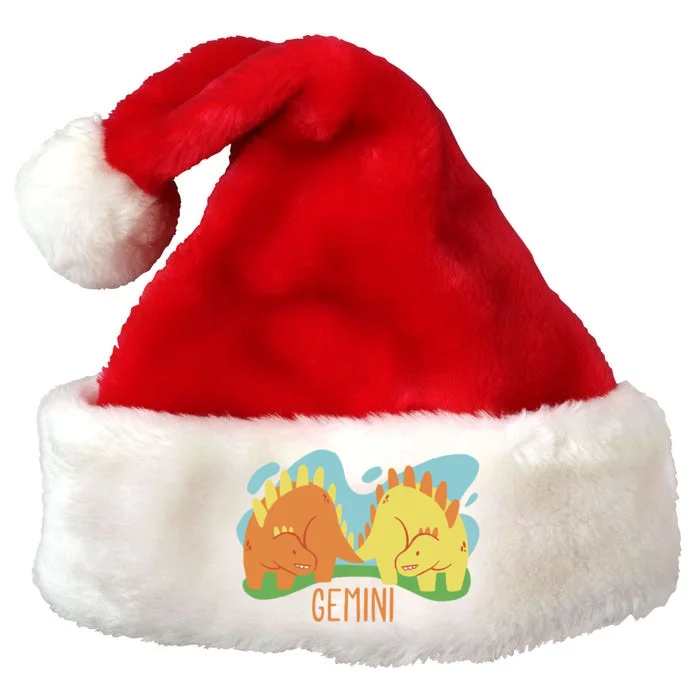 Gemini Dinosaur Premium Christmas Santa Hat