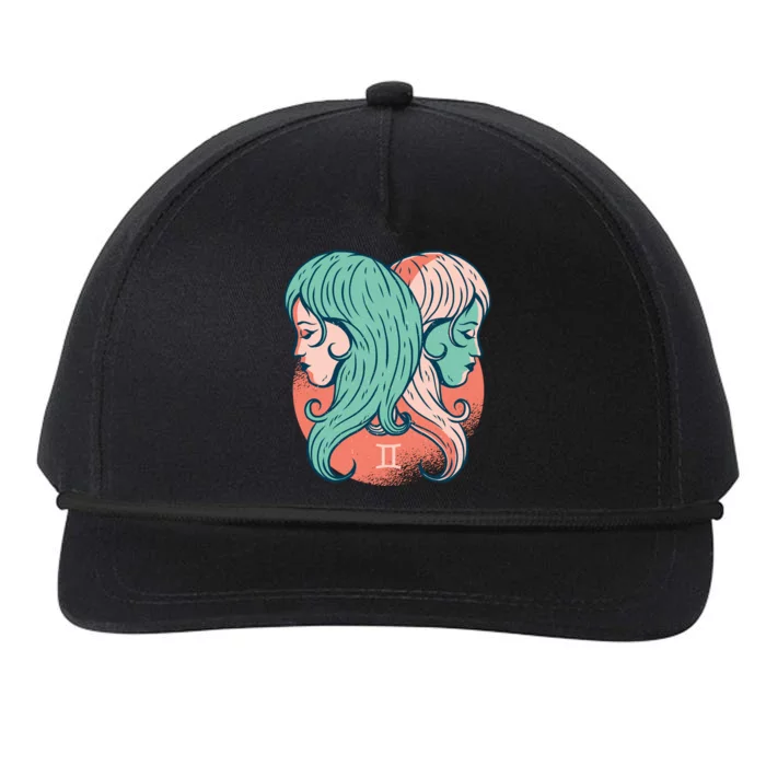 Gemini Zodiac Girl Snapback Five-Panel Rope Hat