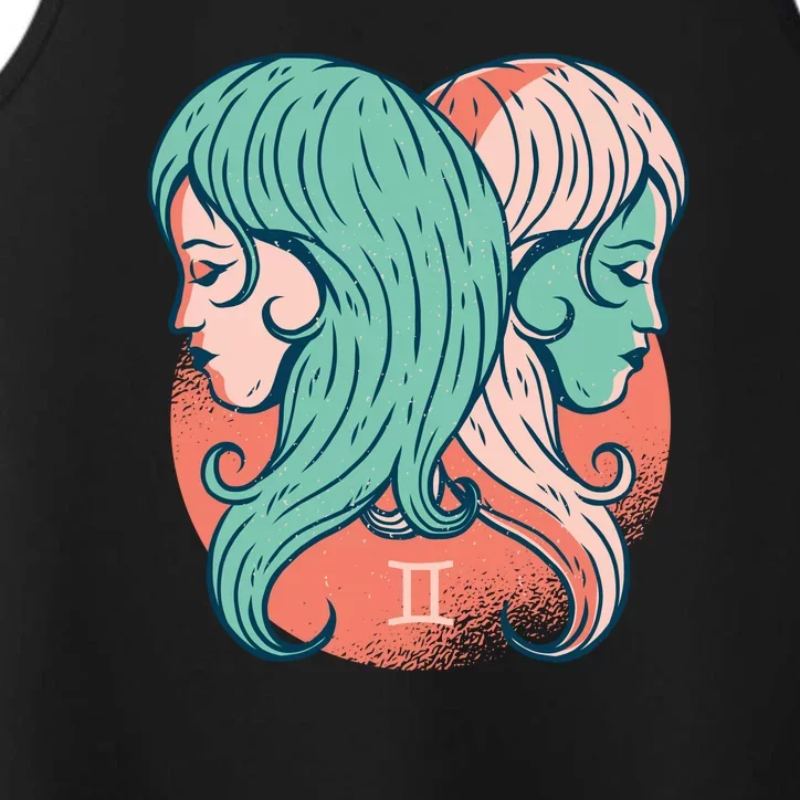 Gemini Zodiac Girl Performance Tank