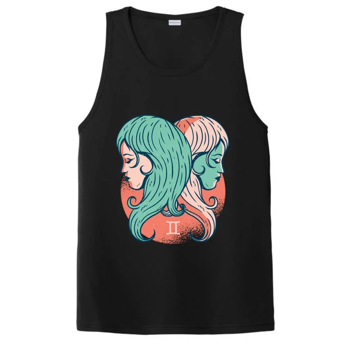 Gemini Zodiac Girl Performance Tank