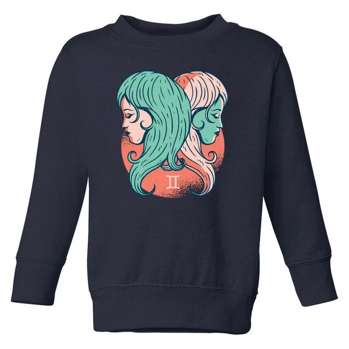 Gemini Zodiac Girl Toddler Sweatshirt