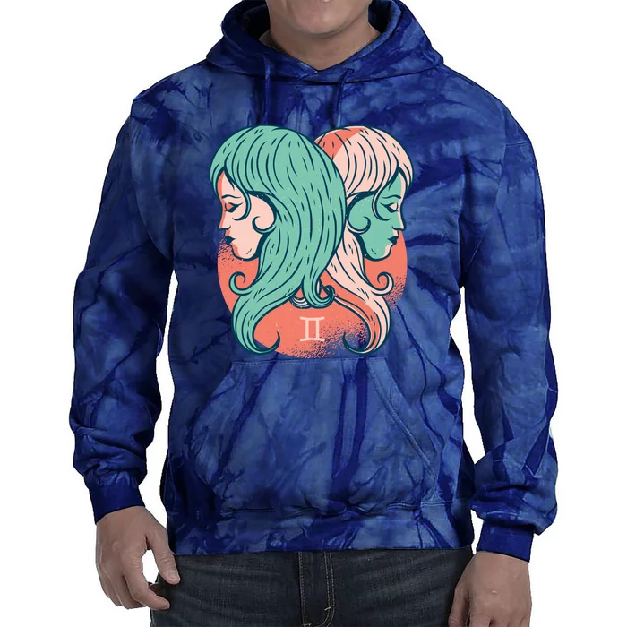 Gemini Zodiac Girl Tie Dye Hoodie