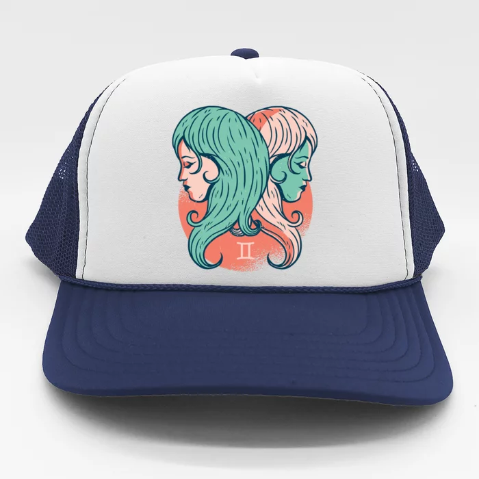 Gemini Zodiac Girl Trucker Hat