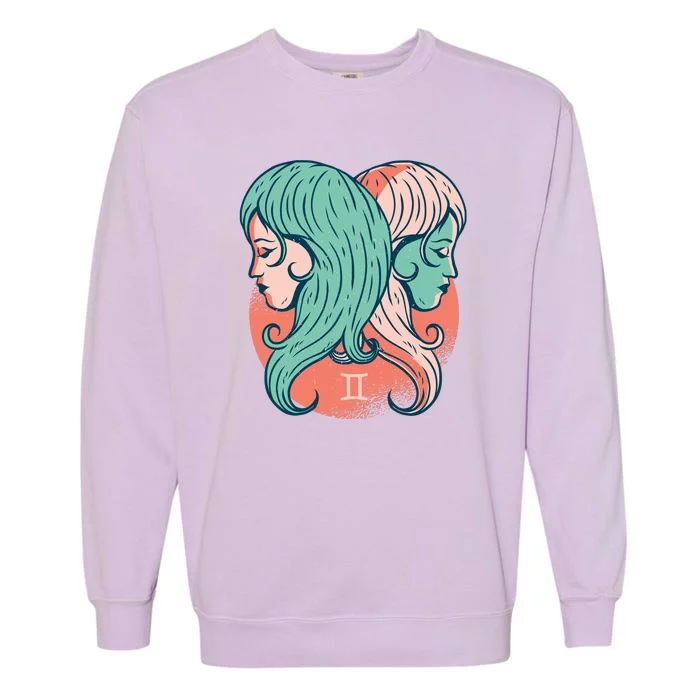 Gemini Zodiac Girl Garment-Dyed Sweatshirt