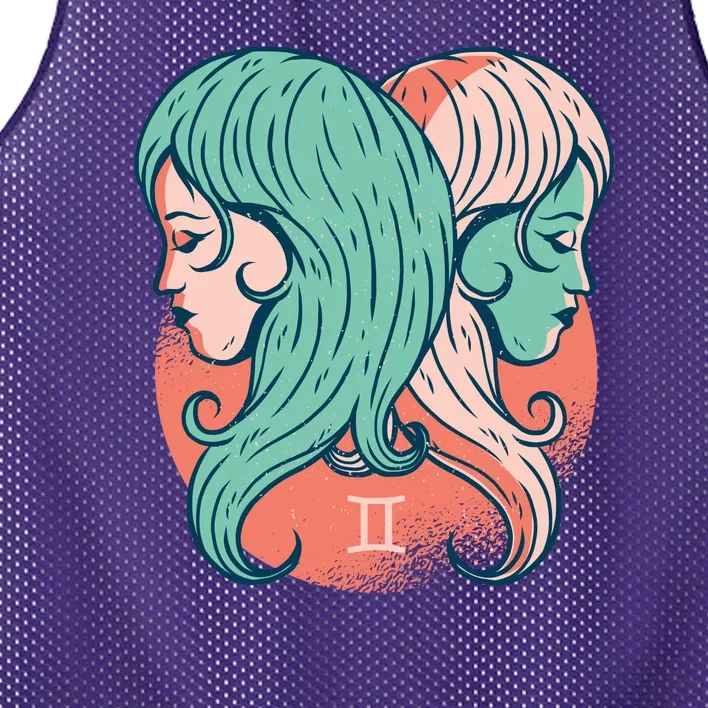 Gemini Zodiac Girl Mesh Reversible Basketball Jersey Tank