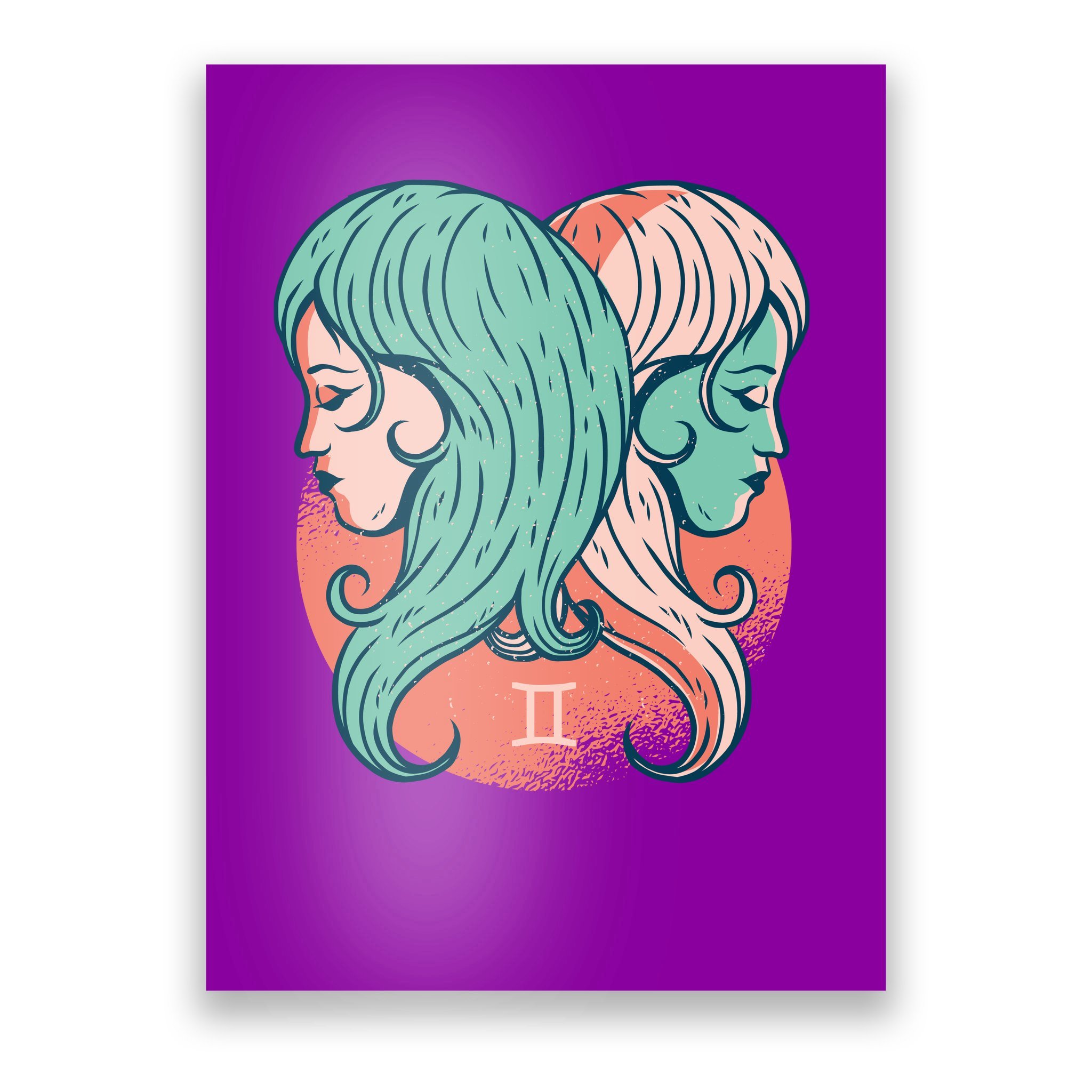 Gemini Zodiac Girl Poster Teeshirtpalace 7926