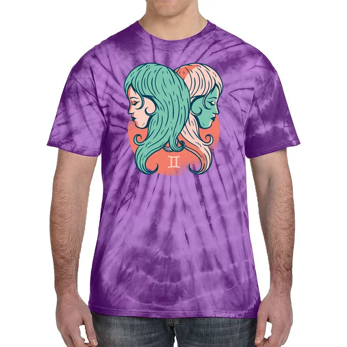 Gemini Zodiac Girl Tie-Dye T-Shirt