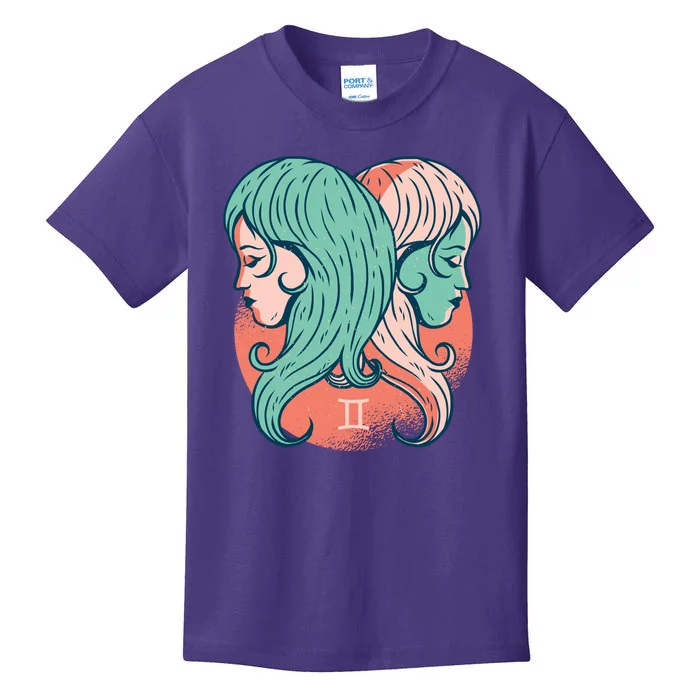 Gemini Zodiac Girl Kids T-Shirt