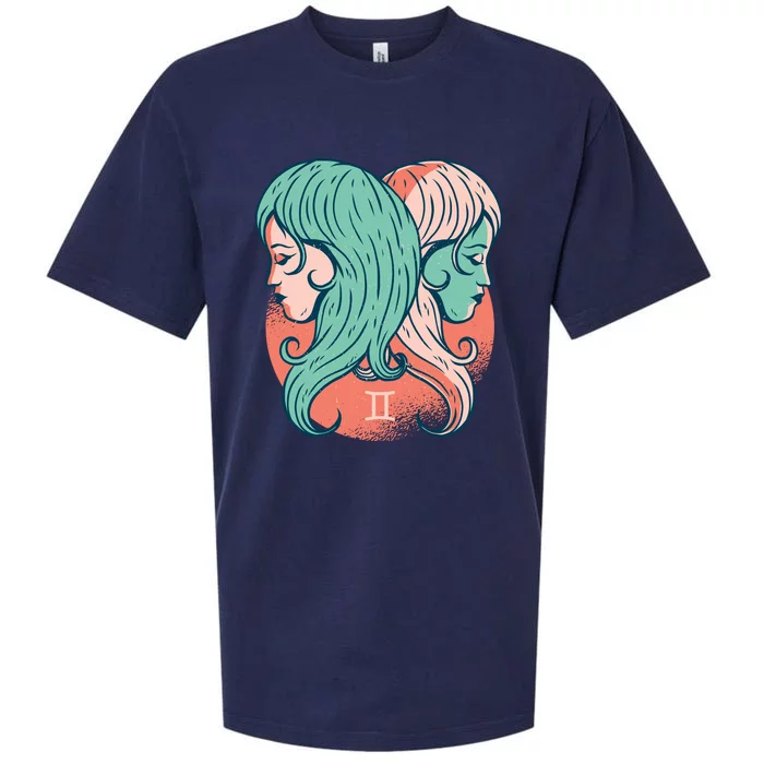 Gemini Zodiac Girl Sueded Cloud Jersey T-Shirt