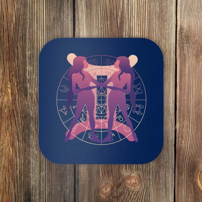 Gemini Zodiac Symbol Coaster