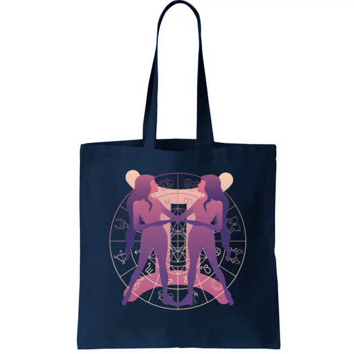 Gemini Zodiac Symbol Tote Bag