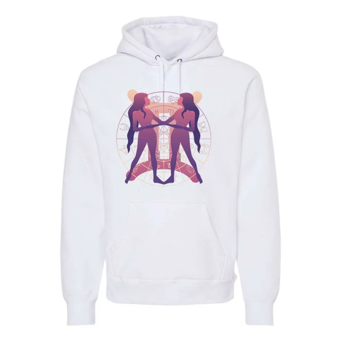 Gemini Zodiac Symbol Premium Hoodie