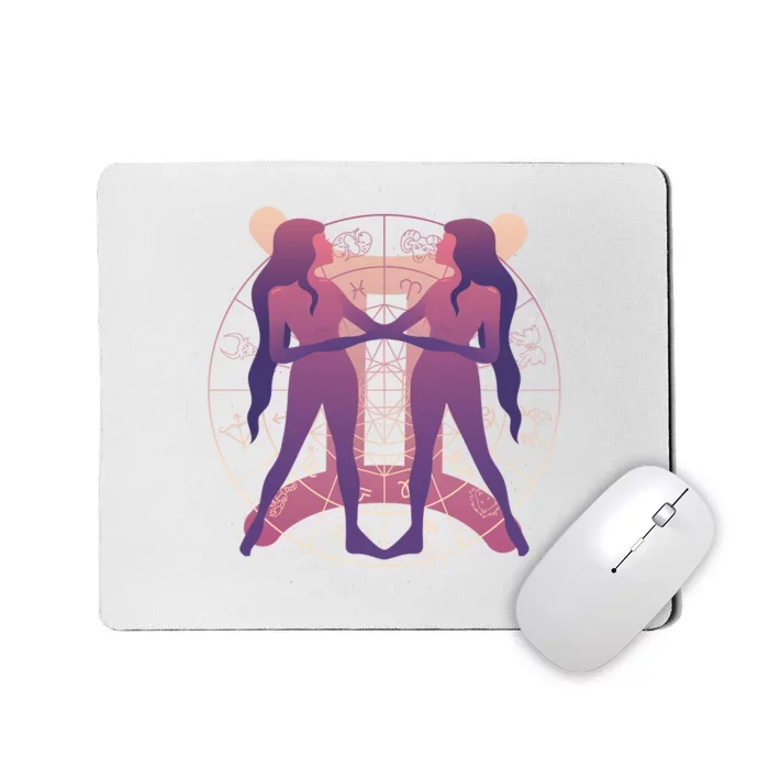 Gemini Zodiac Symbol Mousepad