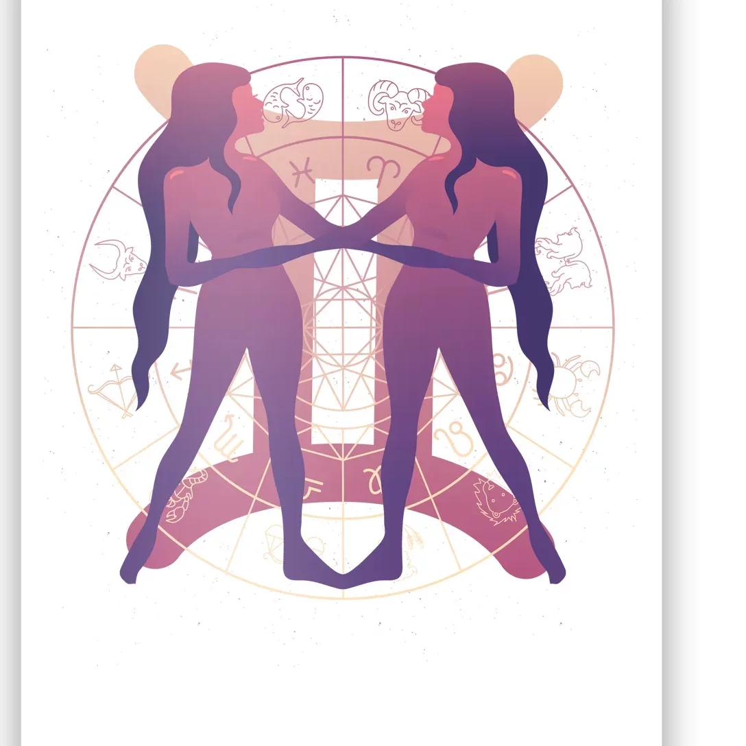 Gemini Zodiac Symbol Poster