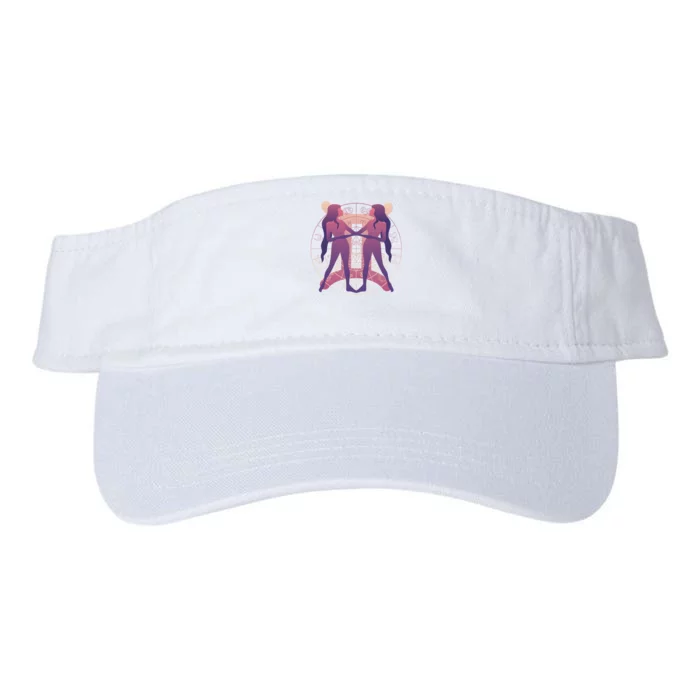 Gemini Zodiac Symbol Valucap Bio-Washed Visor