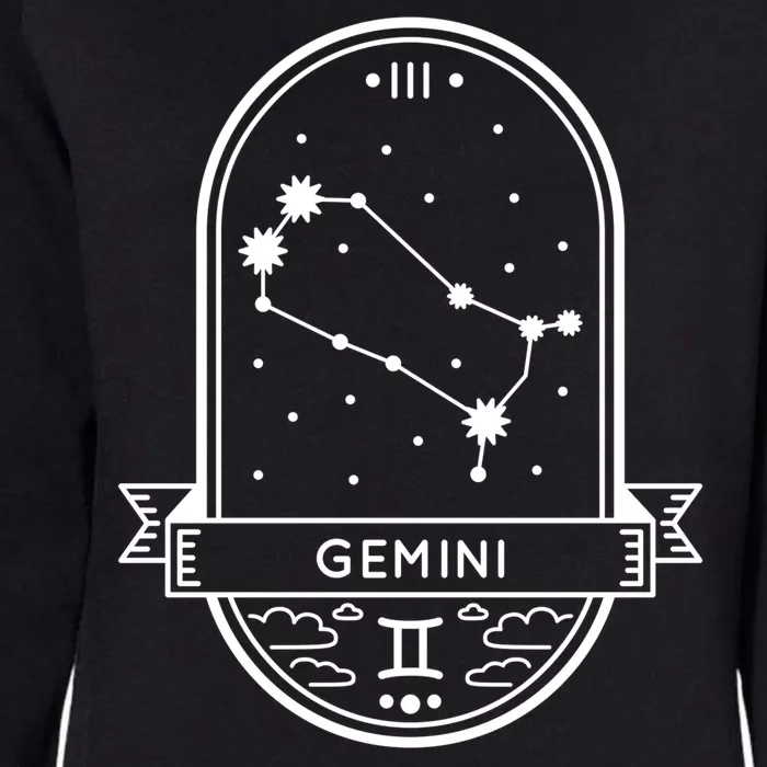 Gemini Zodiac Symbol Design Womens California Wash Sweatshirt