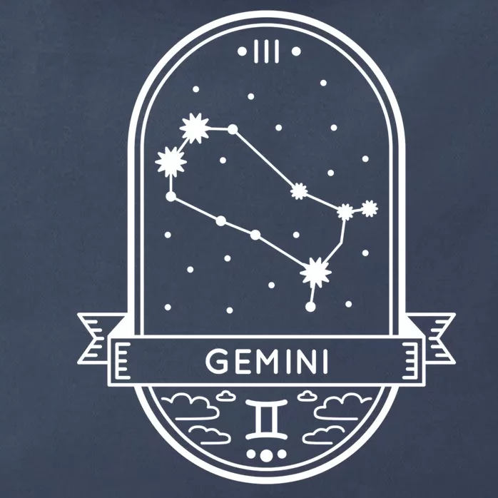 Gemini Zodiac Symbol Design Zip Tote Bag