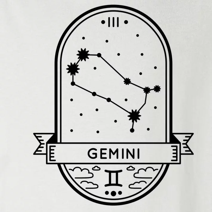 Gemini Zodiac Symbol Design Toddler Long Sleeve Shirt