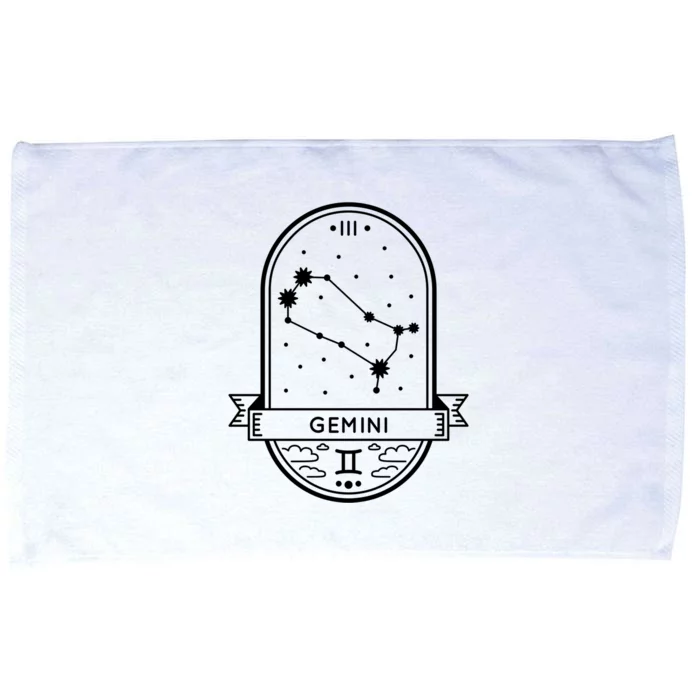 Gemini Zodiac Symbol Design Microfiber Hand Towel