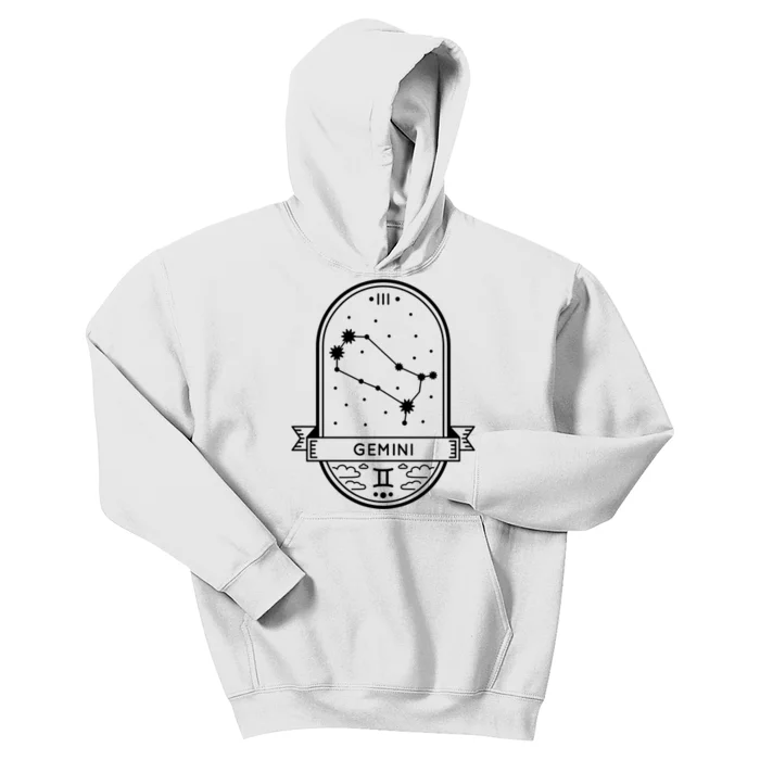 Gemini Zodiac Symbol Design Kids Hoodie