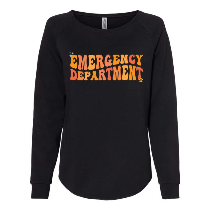 Groovy Emergency Nurse Ed Nurse Er Emergency Departt Gift Womens California Wash Sweatshirt