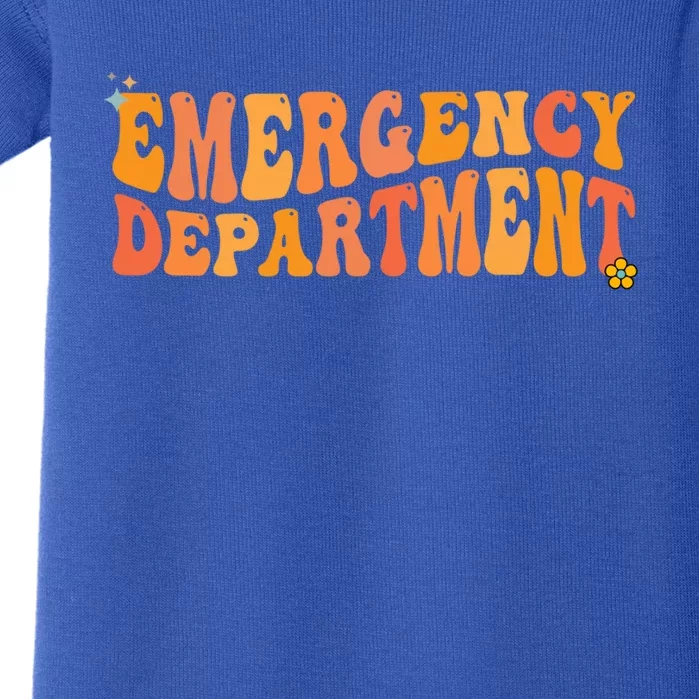 Groovy Emergency Nurse Ed Nurse Er Emergency Departt Gift Baby Bodysuit