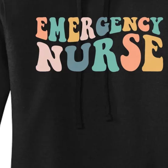 Groovy Er Nurse Emergency Room Nurse School Women Nursing Women's Pullover Hoodie