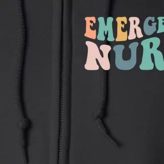 Groovy Er Nurse Emergency Room Nurse School Women Nursing Full Zip Hoodie