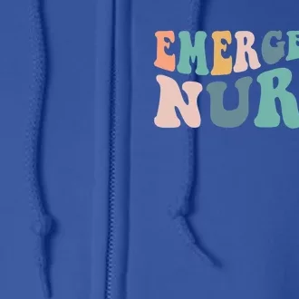 Groovy Er Nurse Emergency Room Nurse School Nursing Gift Full Zip Hoodie