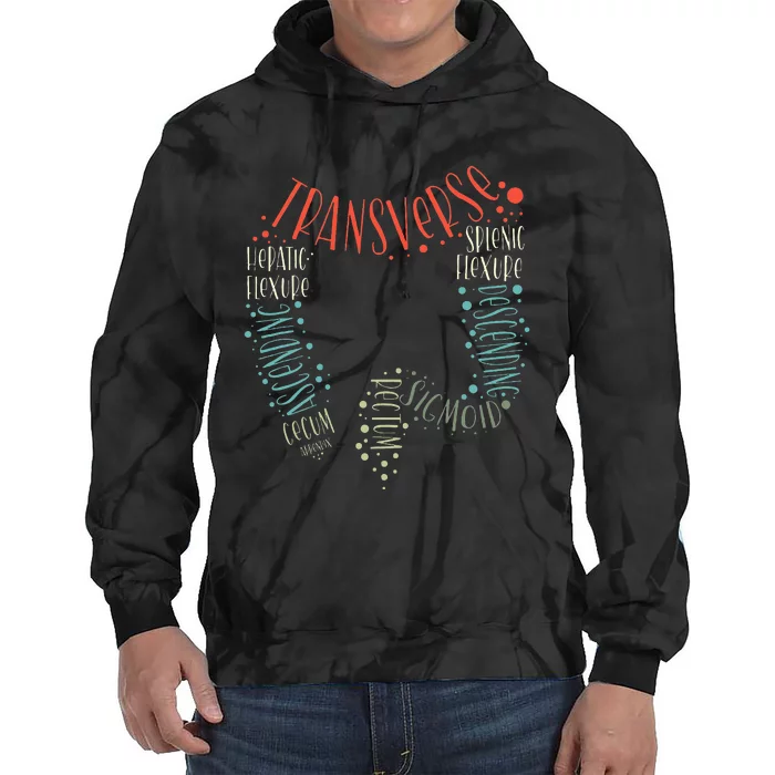 Gi Endoscopy Nurse Endo Tech Colonoscopy Colon Anatomy Tie Dye Hoodie